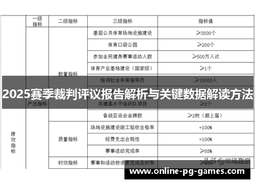 2025赛季裁判评议报告解析与关键数据解读方法
