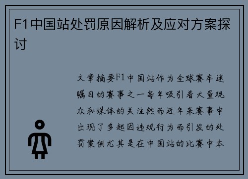 F1中国站处罚原因解析及应对方案探讨